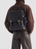 AURA 004 - Black Leather Backpack