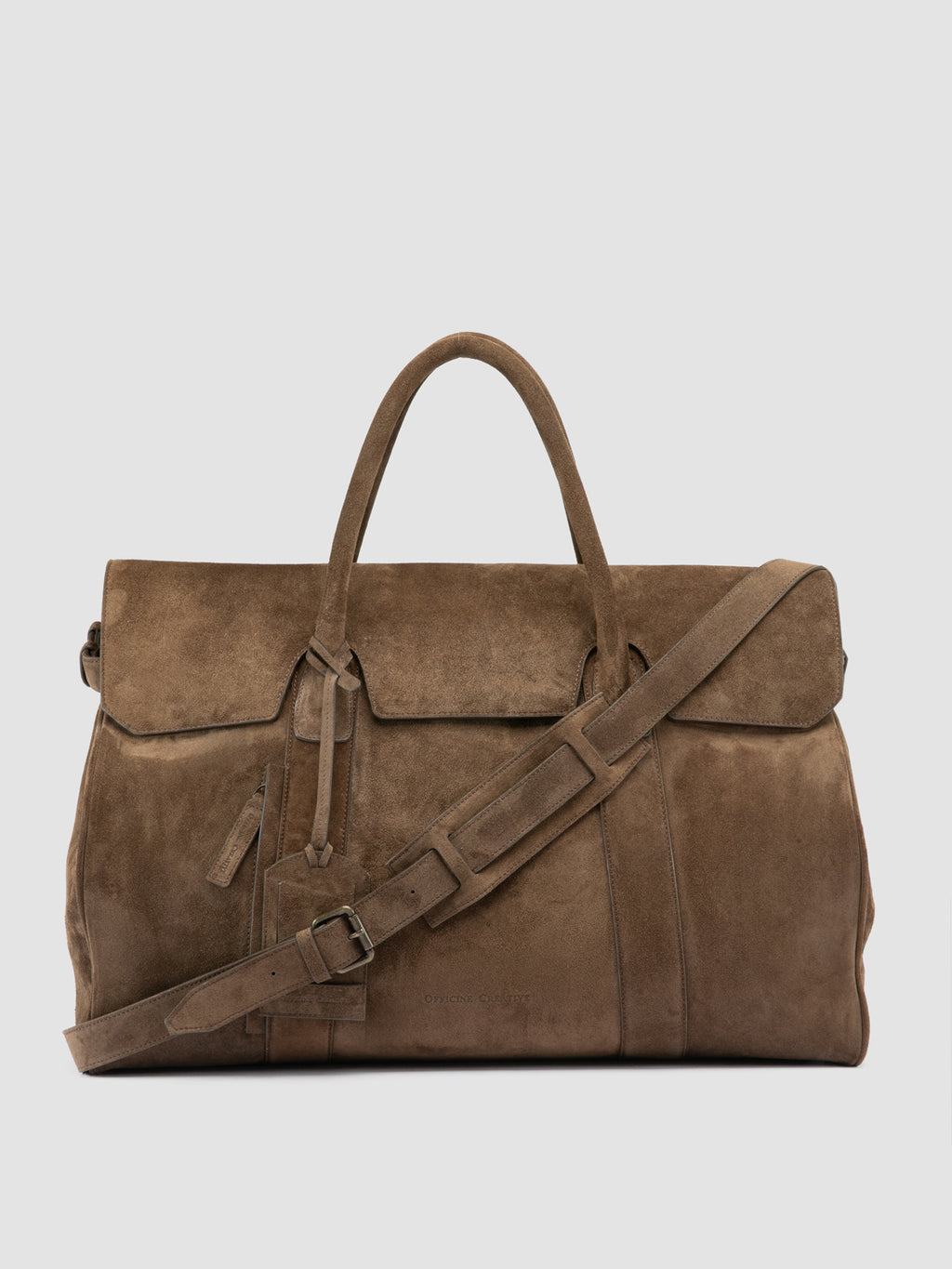 BOSTONIAN 001 - Braune Reisetasche aus Wildleder