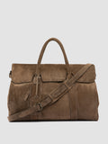 BOSTONIAN 001 - Braune Reisetasche aus Wildleder