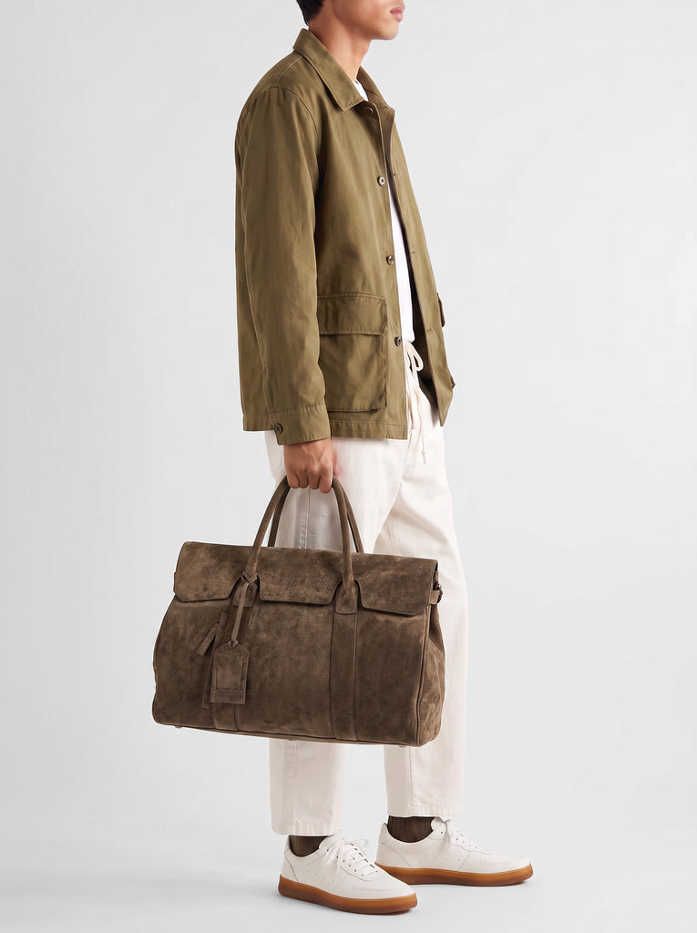 BOSTONIAN 001 - Brown Suede Travel Bag