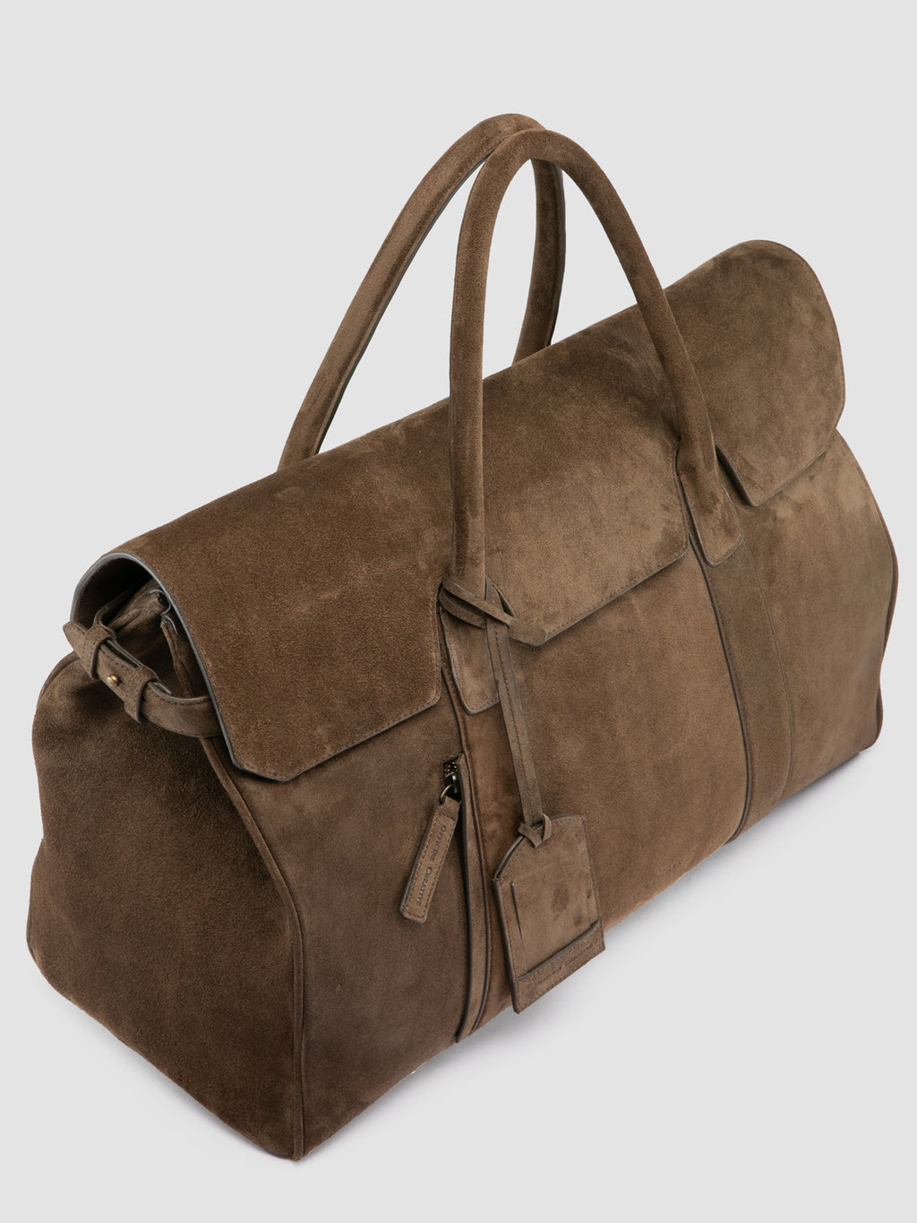 BOSTONIAN 001 - Braune Reisetasche aus Wildleder