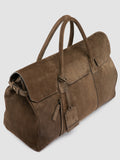 BOSTONIAN 001 - Braune Reisetasche aus Wildleder