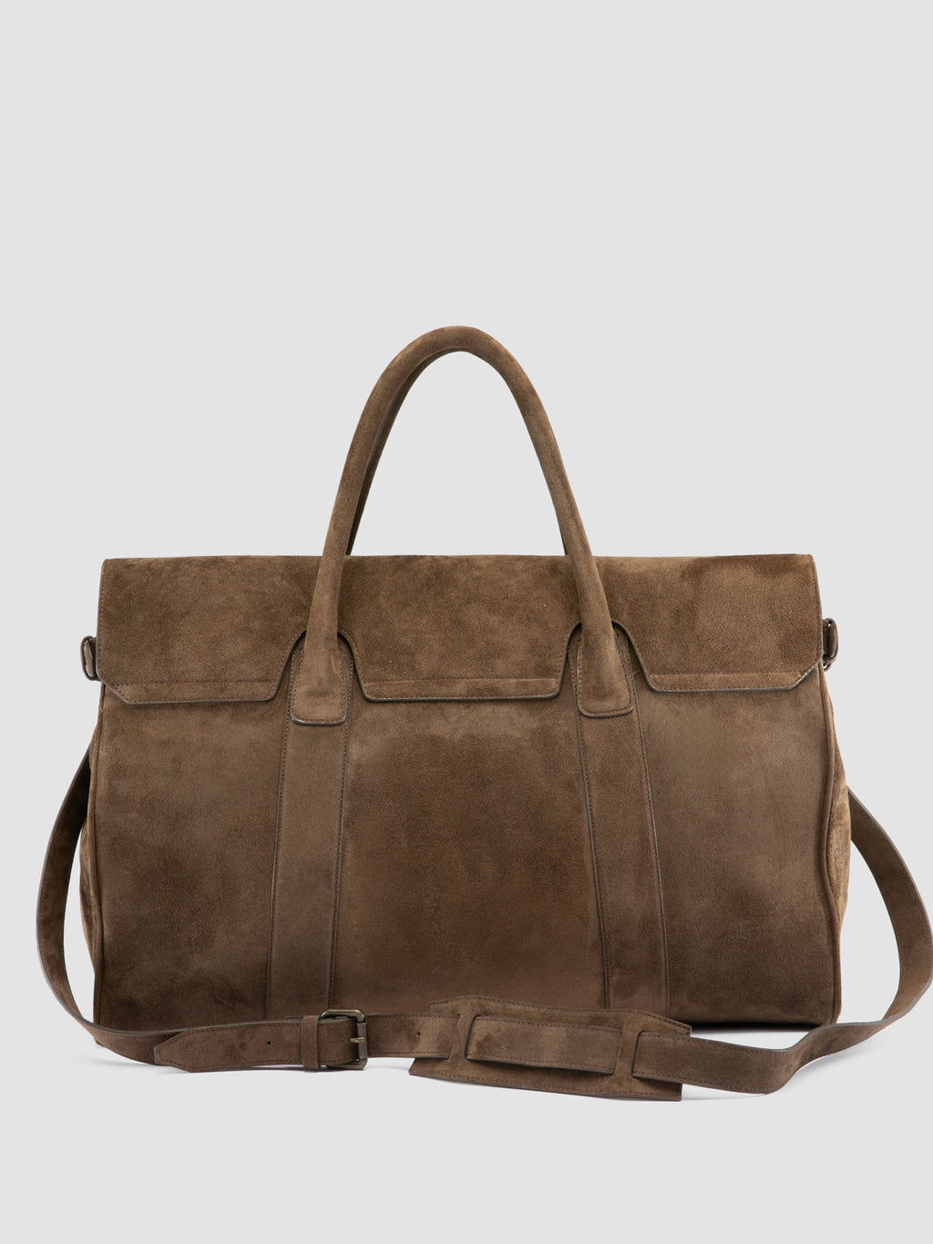 BOSTONIAN 001 - Braune Reisetasche aus Wildleder