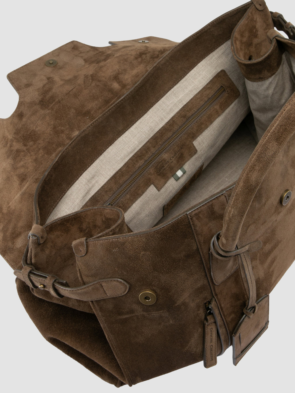 BOSTONIAN 001 - Braune Reisetasche aus Wildleder