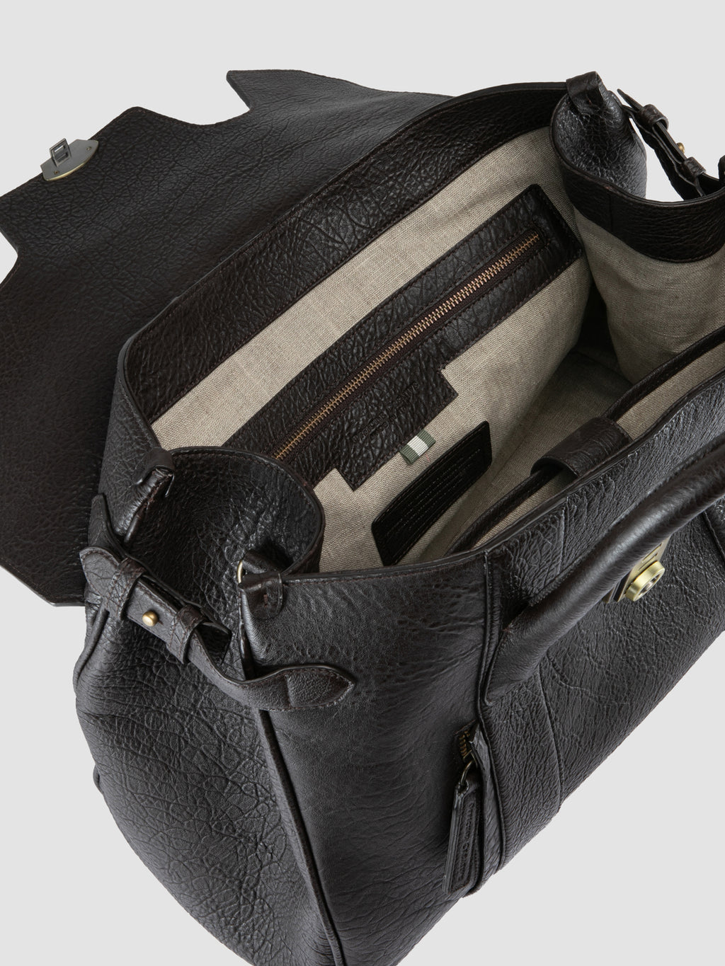 BOSTONIAN 002 - Brown Leather Briefcase
