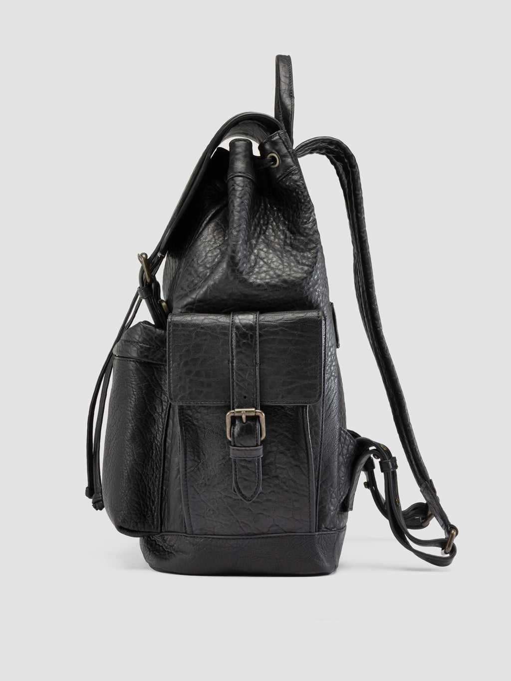 BOSTONIAN 003 - Black Leather Backpack