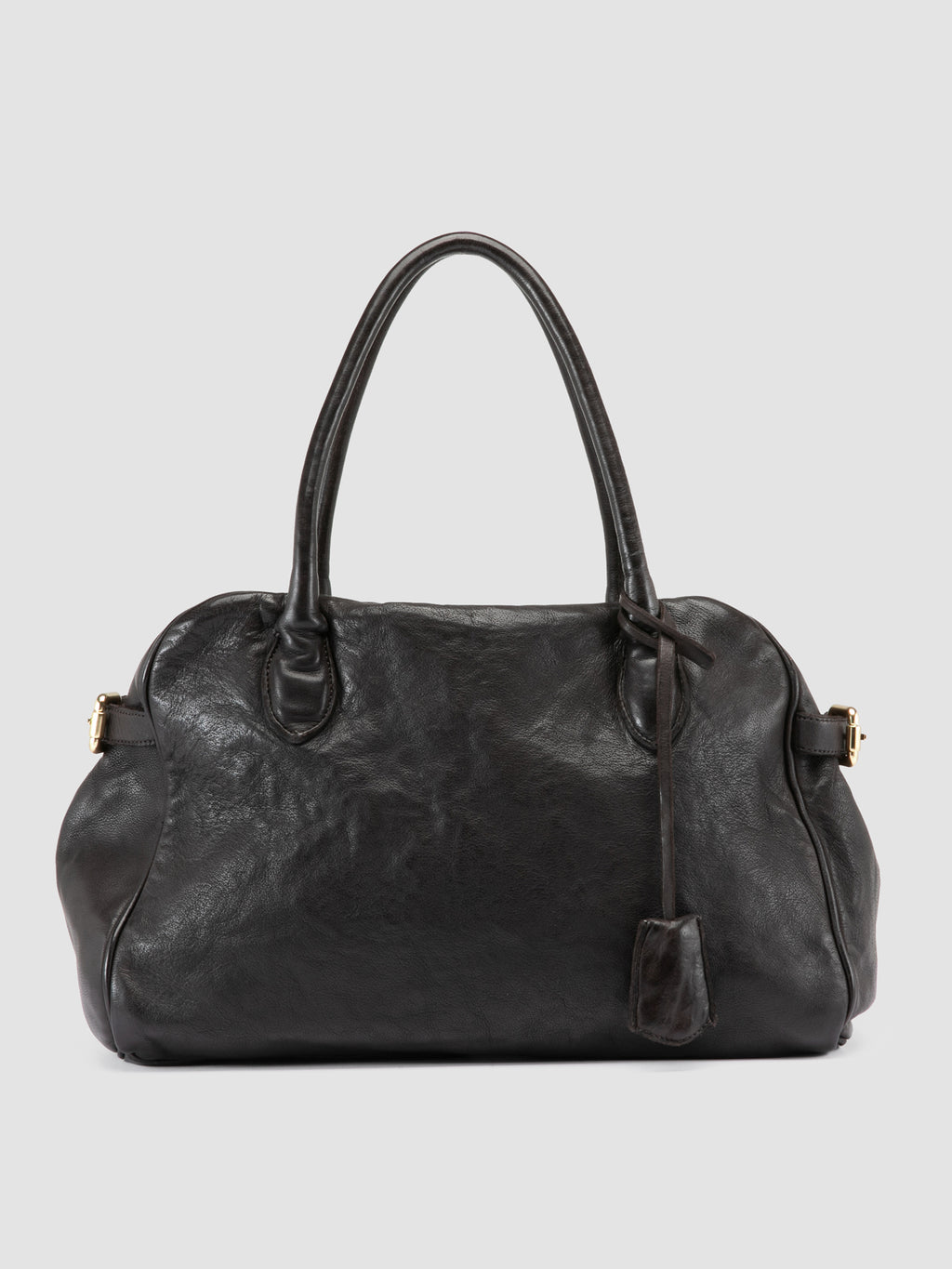 BOWLER 006 - Brown Leather Shoulder Bag - image OCBBOW006IGNISD215TU0 - 4