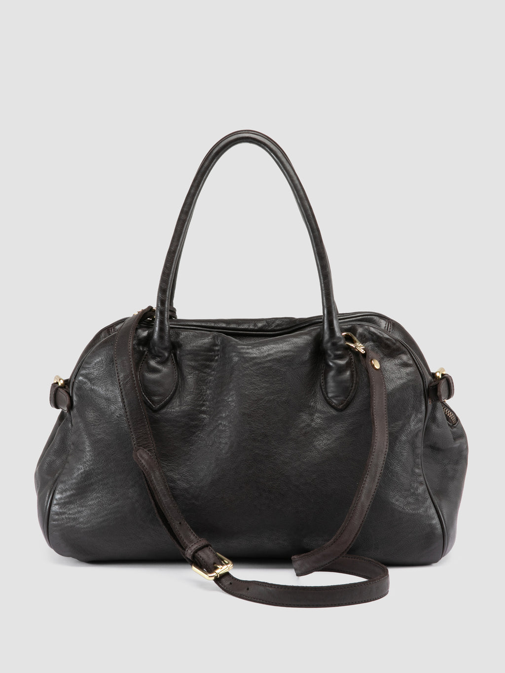 BOWLER 006 - Brown Leather Shoulder Bag - image OCBBOW006IGNISD215TU0 - 6