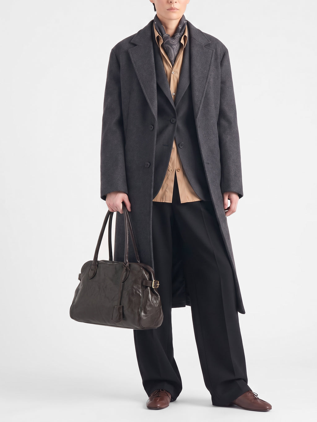 BOWLER 006 - Brown Leather Shoulder Bag