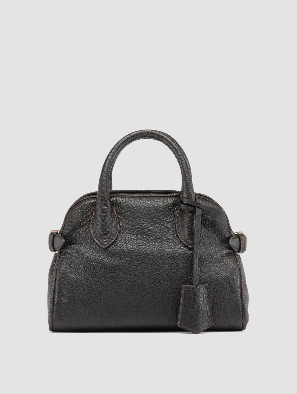 BOWLER 007 - Brown Leather Shoulder Bag - image OCBBOW007FROG12040TU0 - 3