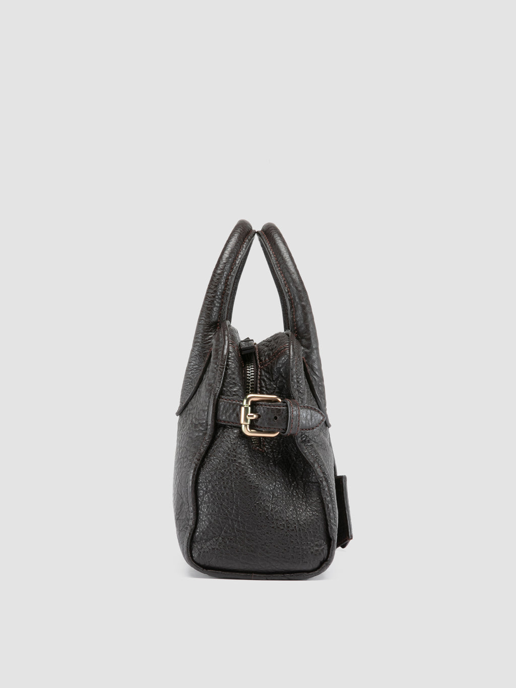 BOWLER 007 - Brown Leather Shoulder Bag - image OCBBOW007FROG12040TU0 - 4