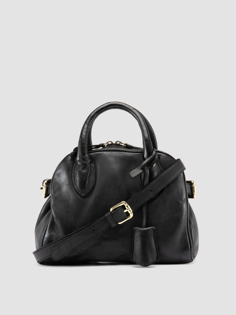 BOWLER 007 - Black Leather Shoulder Bag