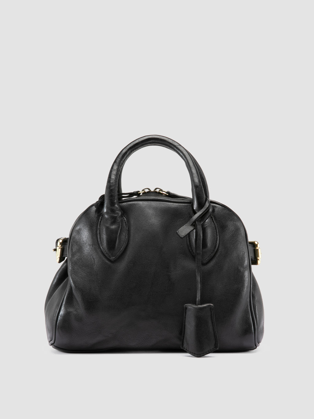 BOWLER 007 - Black Leather Shoulder Bag - image OCBBOW007IGNIS1000TU0 - 3
