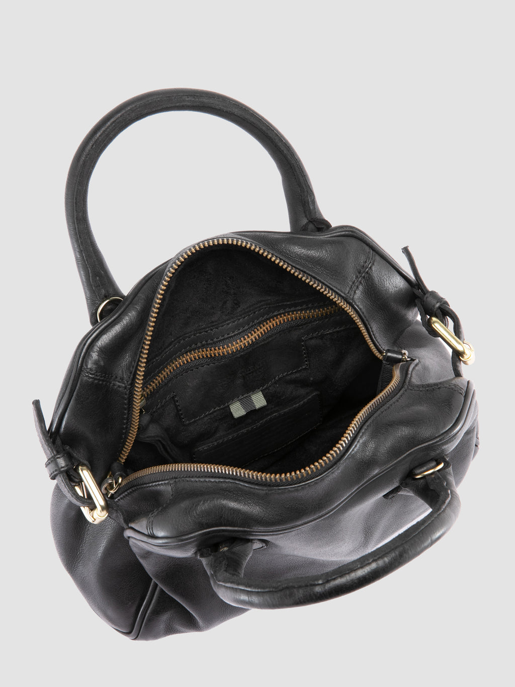 BOWLER 007 - Black Leather Shoulder Bag - image OCBBOW007IGNIS1000TU0 - 7