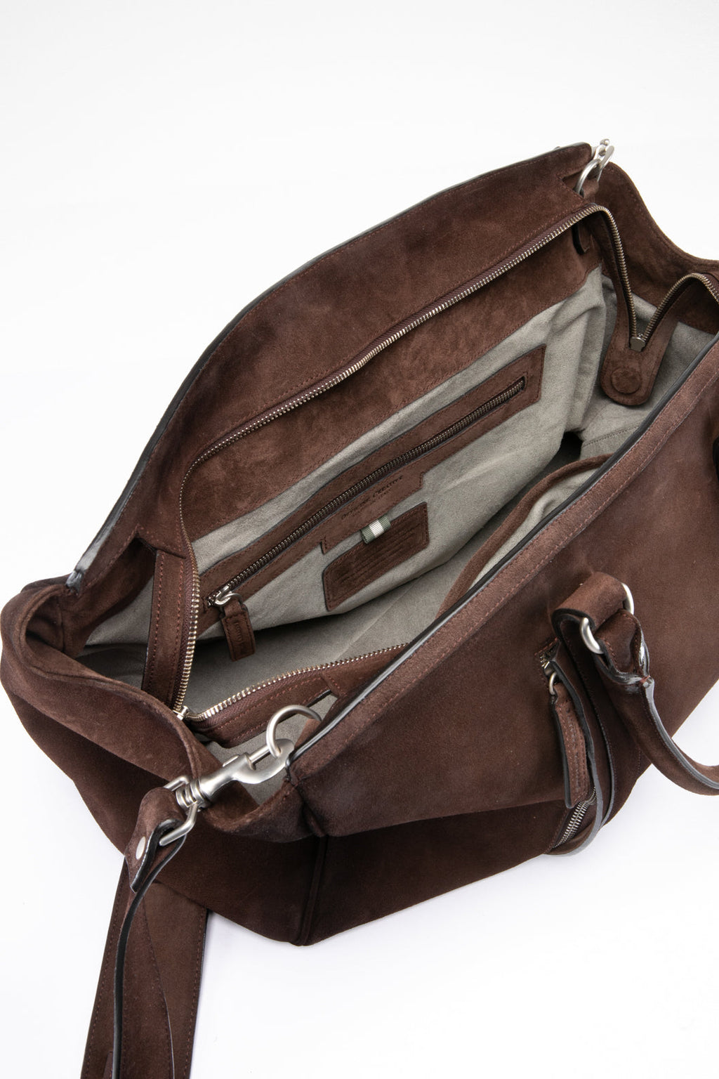 QUENTIN 009 - Brown Suede Bag - image OCBENNI09LIGC3D295TU0 - 7