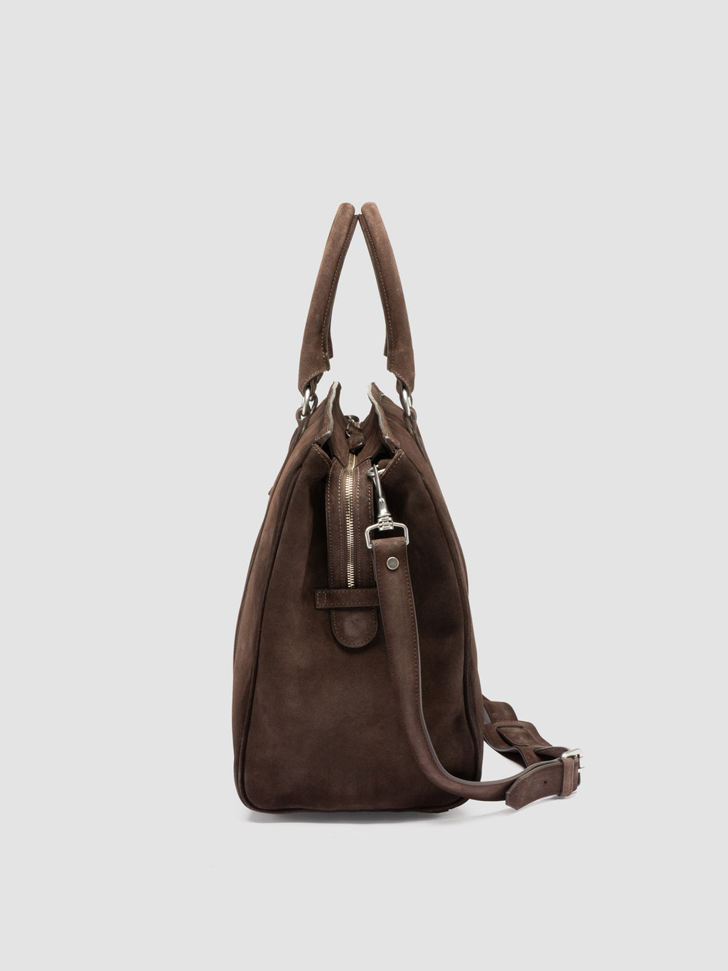 QUENTIN 009 - Taupe Suede Bag
