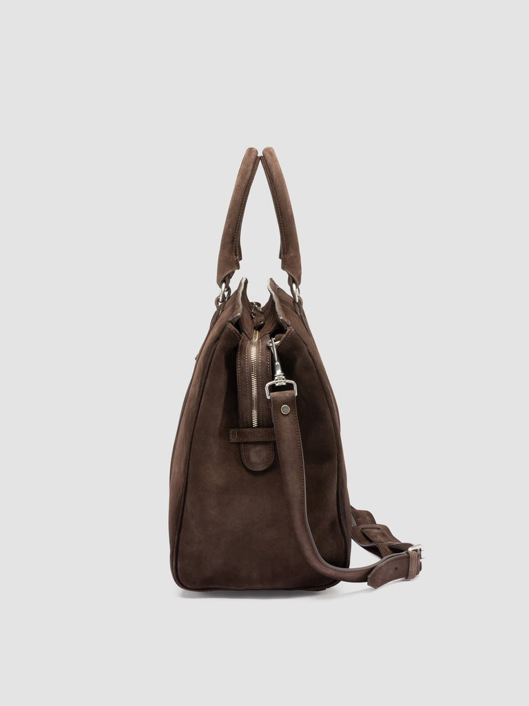 QUENTIN 009 - Taupe Suede Bag