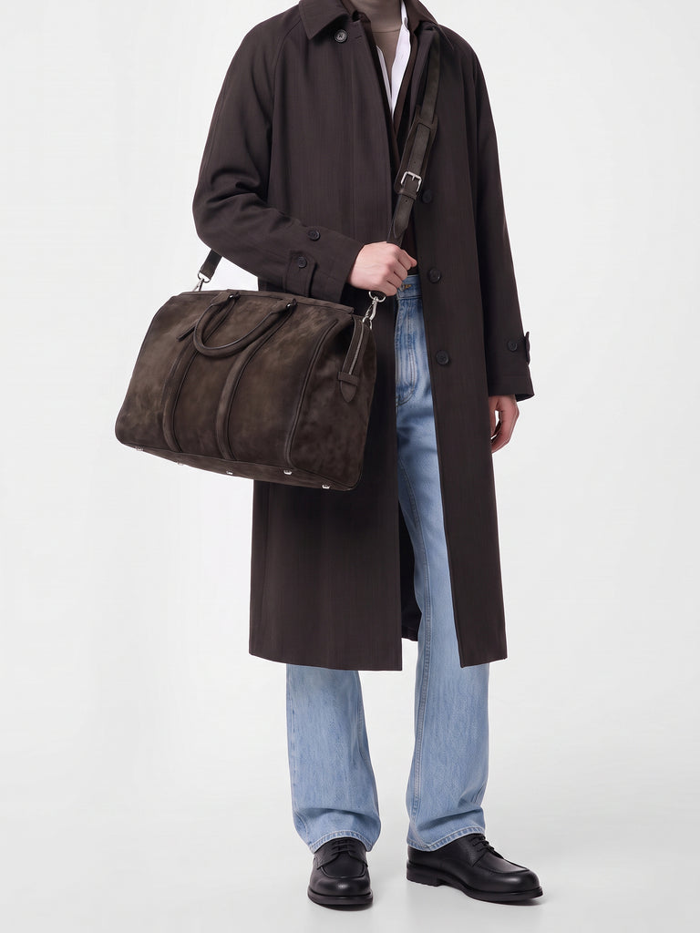 QUENTIN 009 - Brown Suede Bag