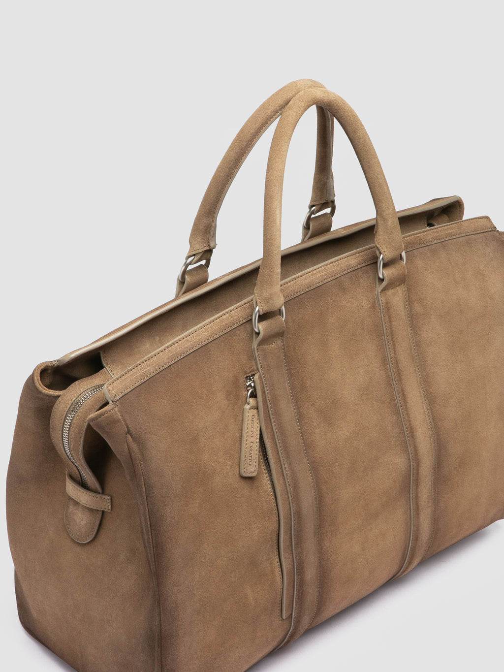 QUENTIN 009 - Taupe Suede Bag