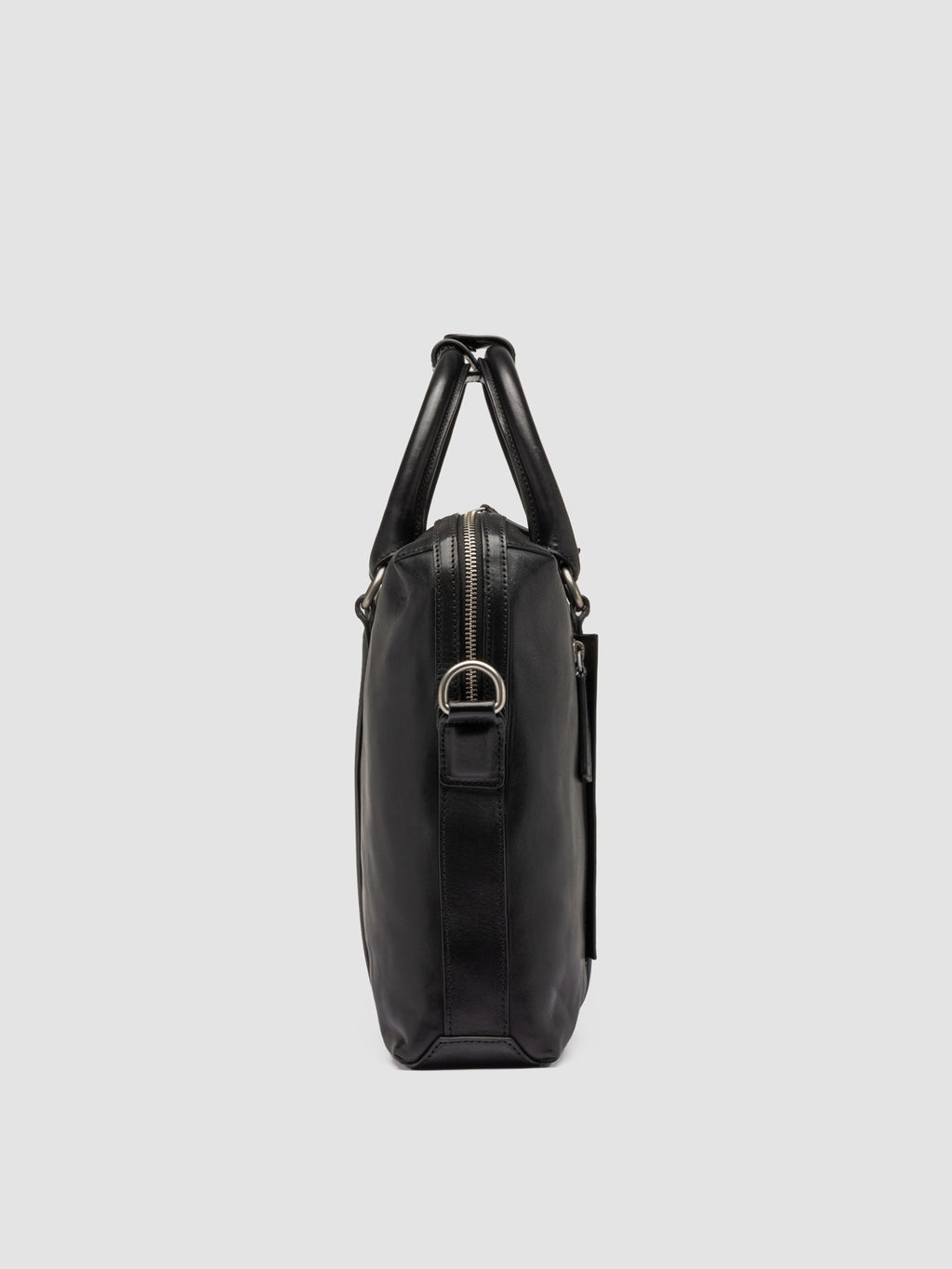 QUENTIN 019 - Black Leather Briefcase