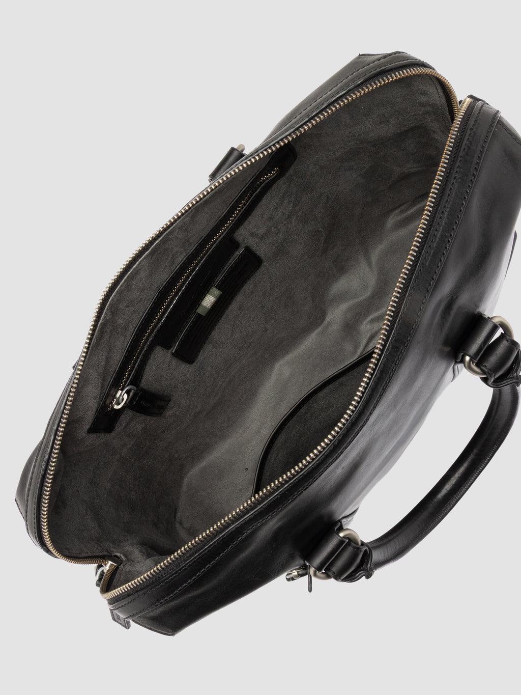 QUENTIN 019 - Black Leather Briefcase