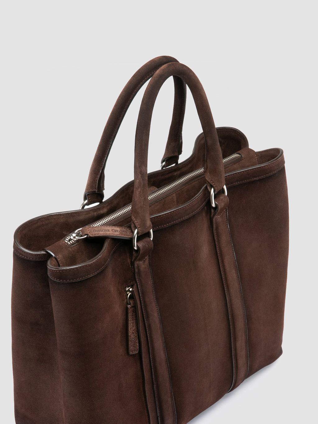 QUENTIN 021 - Brown Suede Briefcase