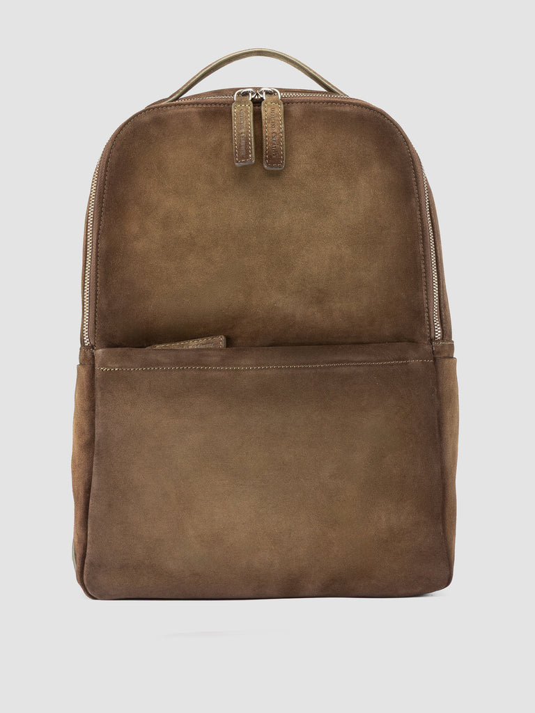 QUENTIN 023 - Taupe Suede Backpack