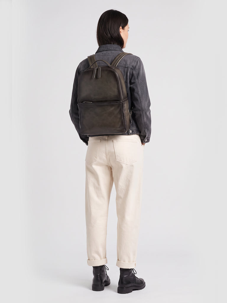 QUENTIN 023 - Grey Suede Backpack-hover