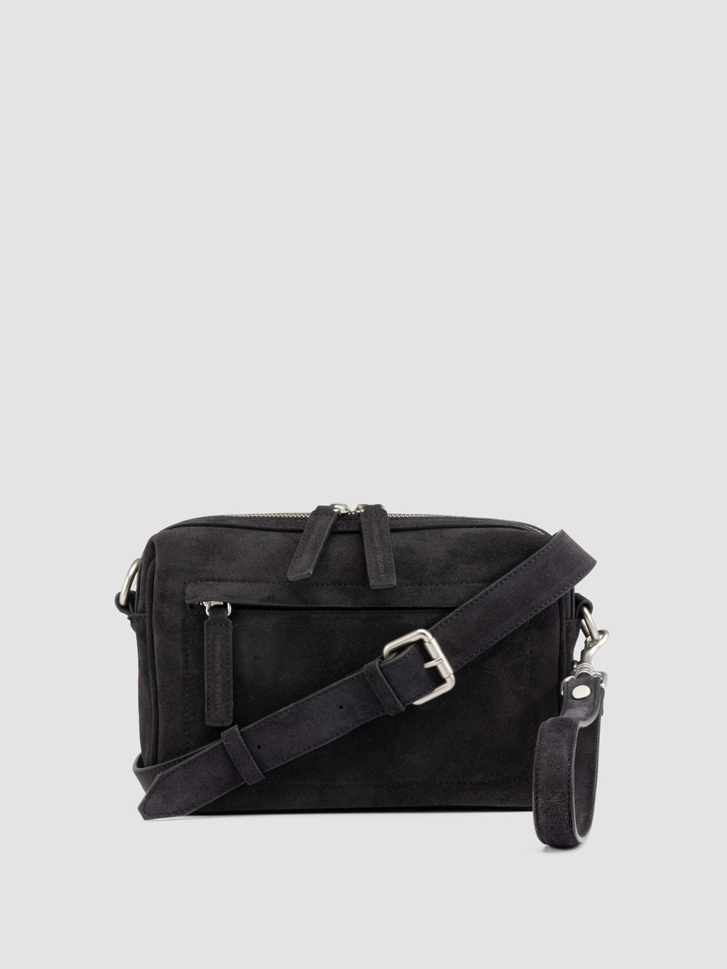 QUENTIN 025 - Black Suede Pouch Bag