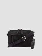 QUENTIN 025 - Black Suede Pouch Bag