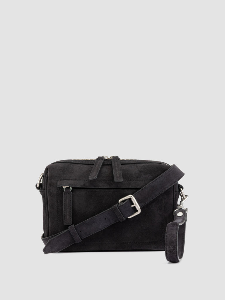 QUENTIN 025 - Black Suede Pouch Bag