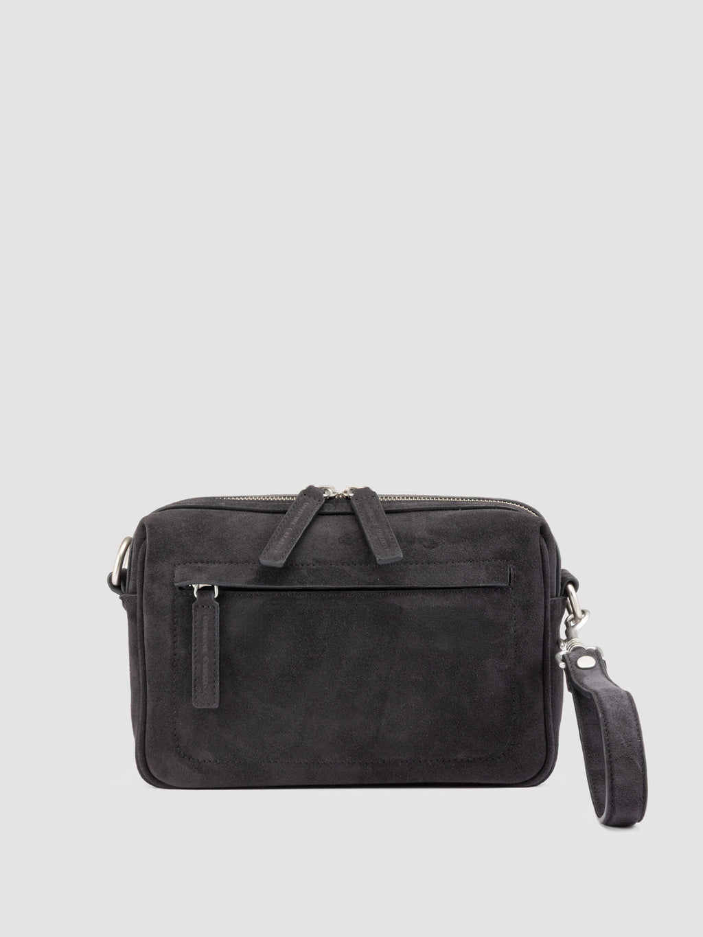 QUENTIN 025 - Black Suede Pouch Bag