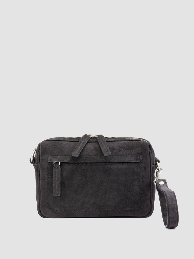 QUENTIN 025 - Black Suede Pouch Bag