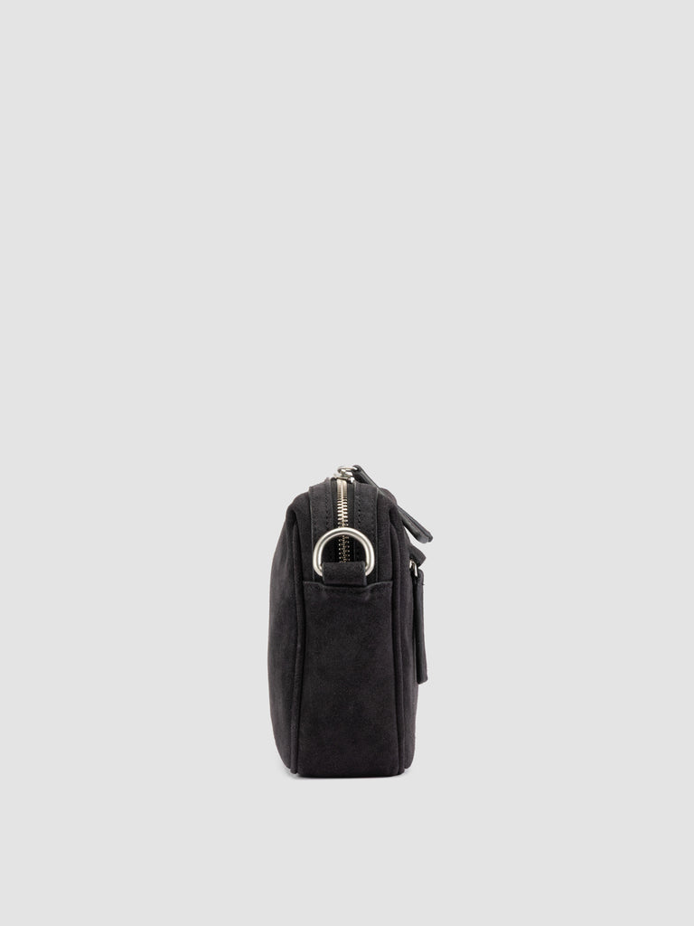 QUENTIN 025 - Black Suede Pouch Bag