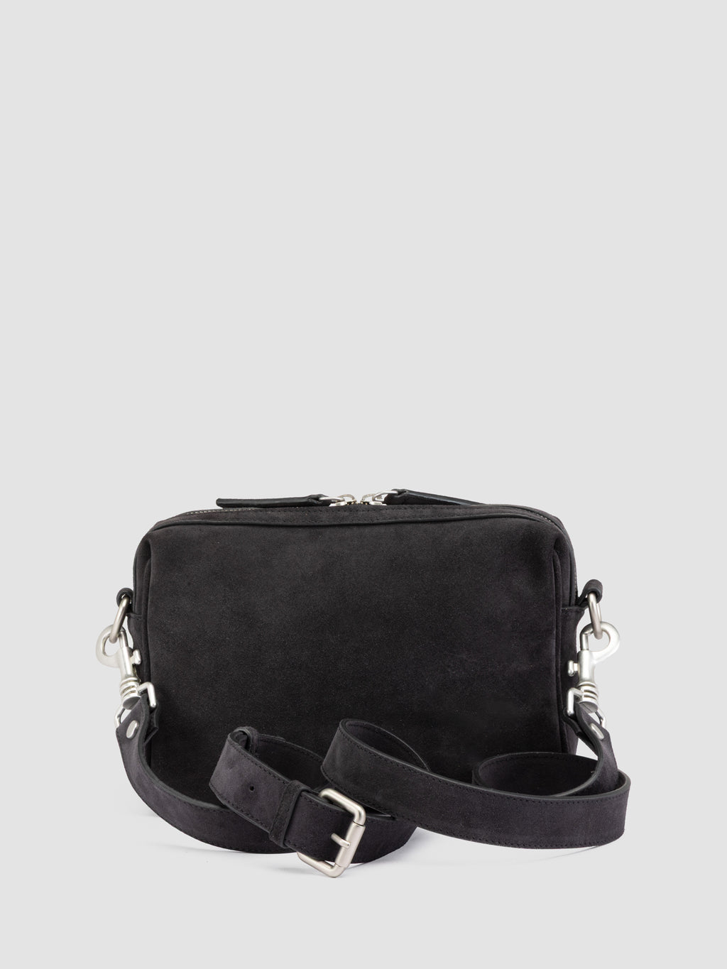 QUENTIN 025 - Black Suede Pouch Bag