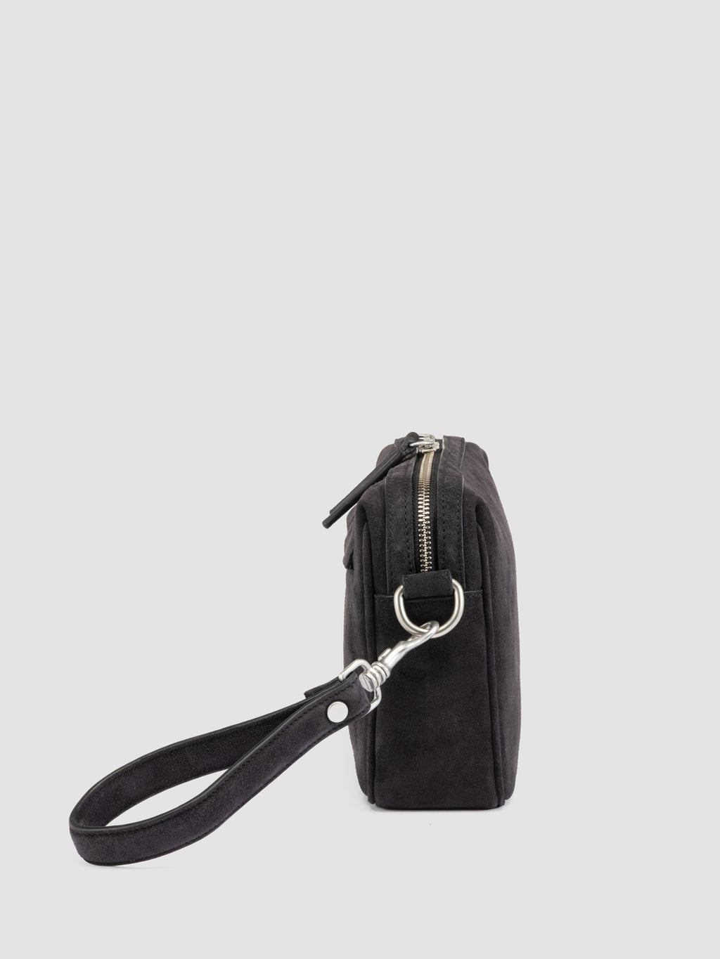 QUENTIN 025 - Black Suede Pouch Bag