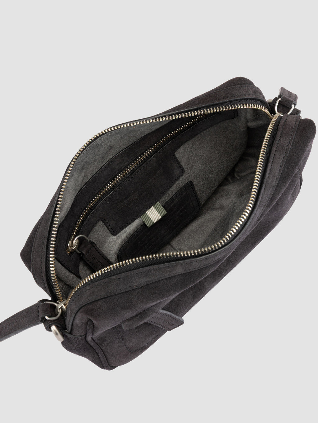 QUENTIN 025 - Black Suede Pouch Bag