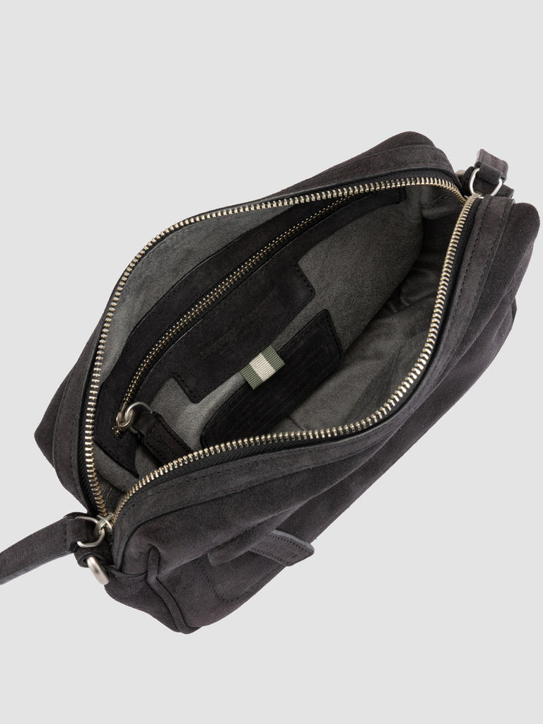 QUENTIN 025 - Black Suede Pouch Bag