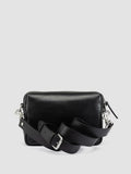 QUENTIN 025 - Black Leather Pouch Bag - image OCBENNI25TUCS31000TU0 - 5