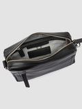 QUENTIN 025 - Black Leather Pouch Bag - image OCBENNI25TUCS31000TU0 - 7