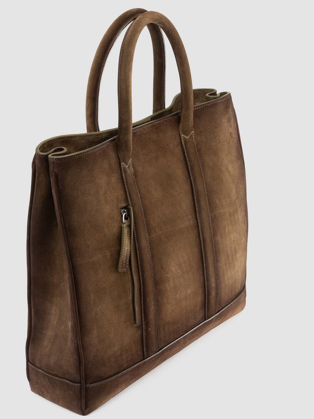 QUENTIN 026 - Taupe Suede Briefcase