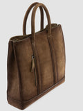 QUENTIN 026 - Taupe Suede Briefcase