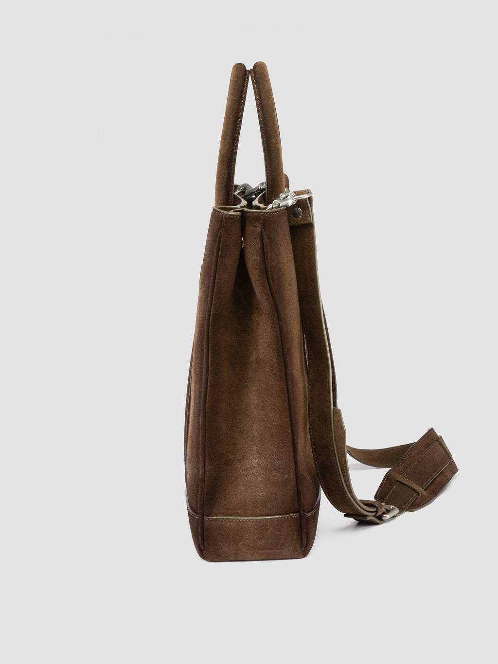 QUENTIN 026 - Taupe Suede Briefcase