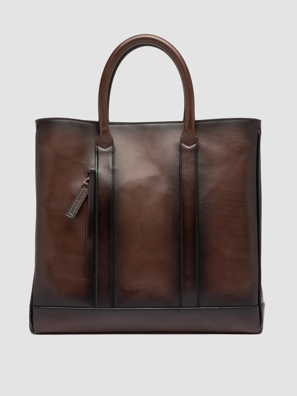 QUENTIN 026 - Brown Leather Briefcase - image OCBENNI26TUCS3D225TU0 - 3