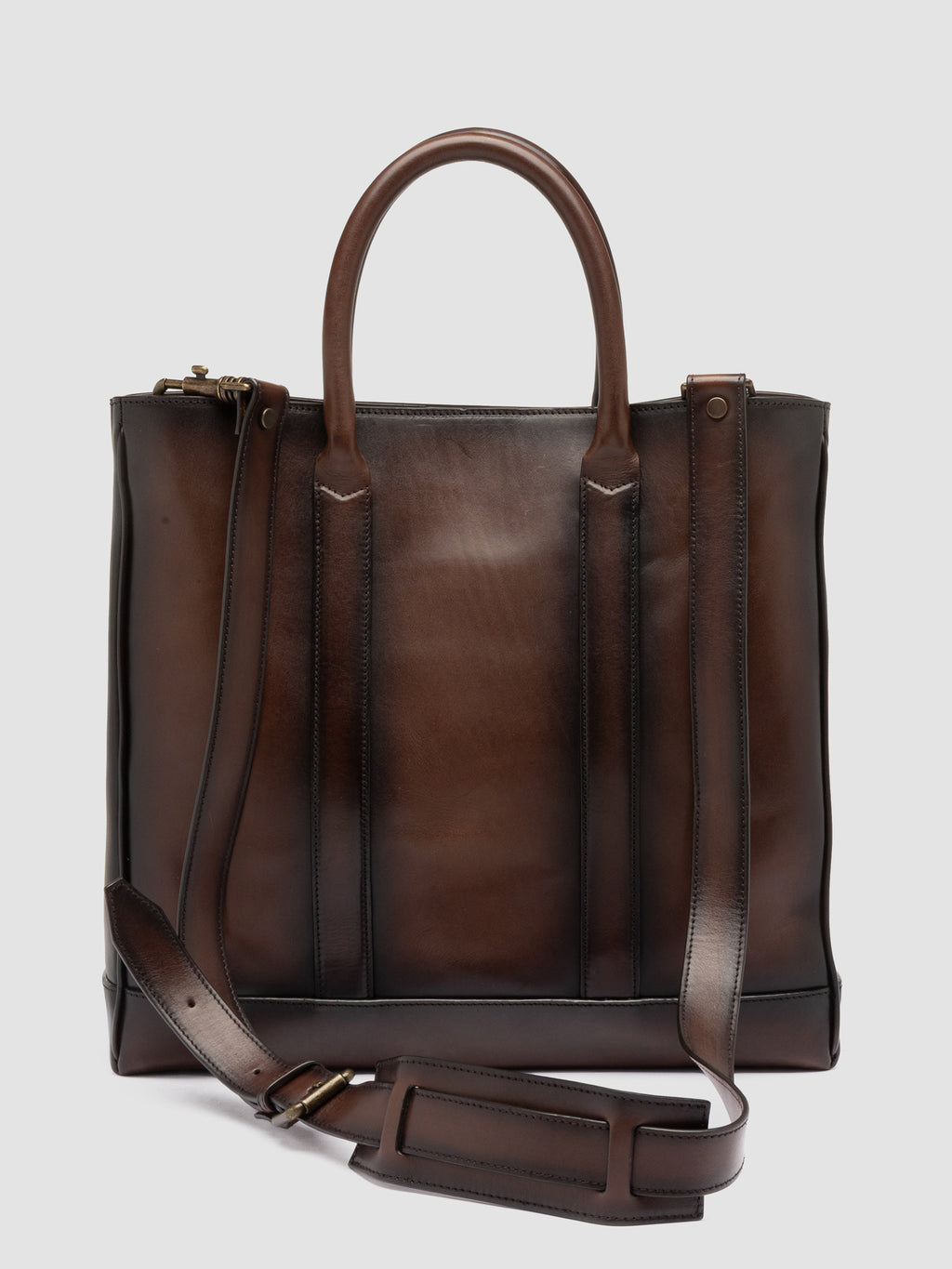 QUENTIN 026 - Brown Leather Briefcase - image OCBENNI26TUCS3D225TU0 - 5