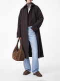 GHINZA 002 - Brown Suede Shoulder Bags