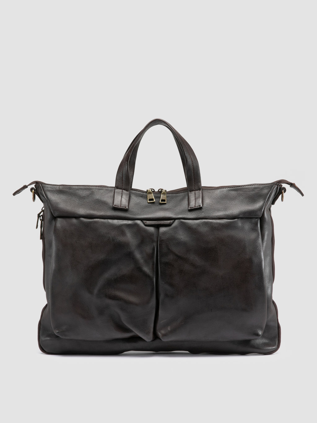 HELMET 046 - Brown Leather Briefcase Officine Creative - 1