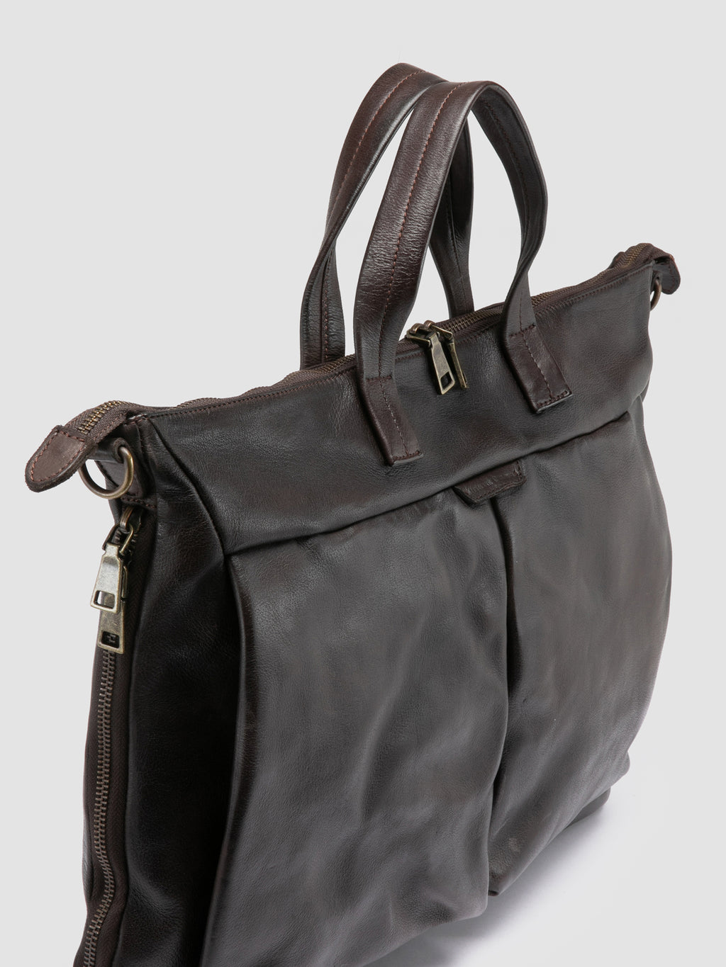 HELMET 046 - Brown Leather Briefcase Officine Creative - 2