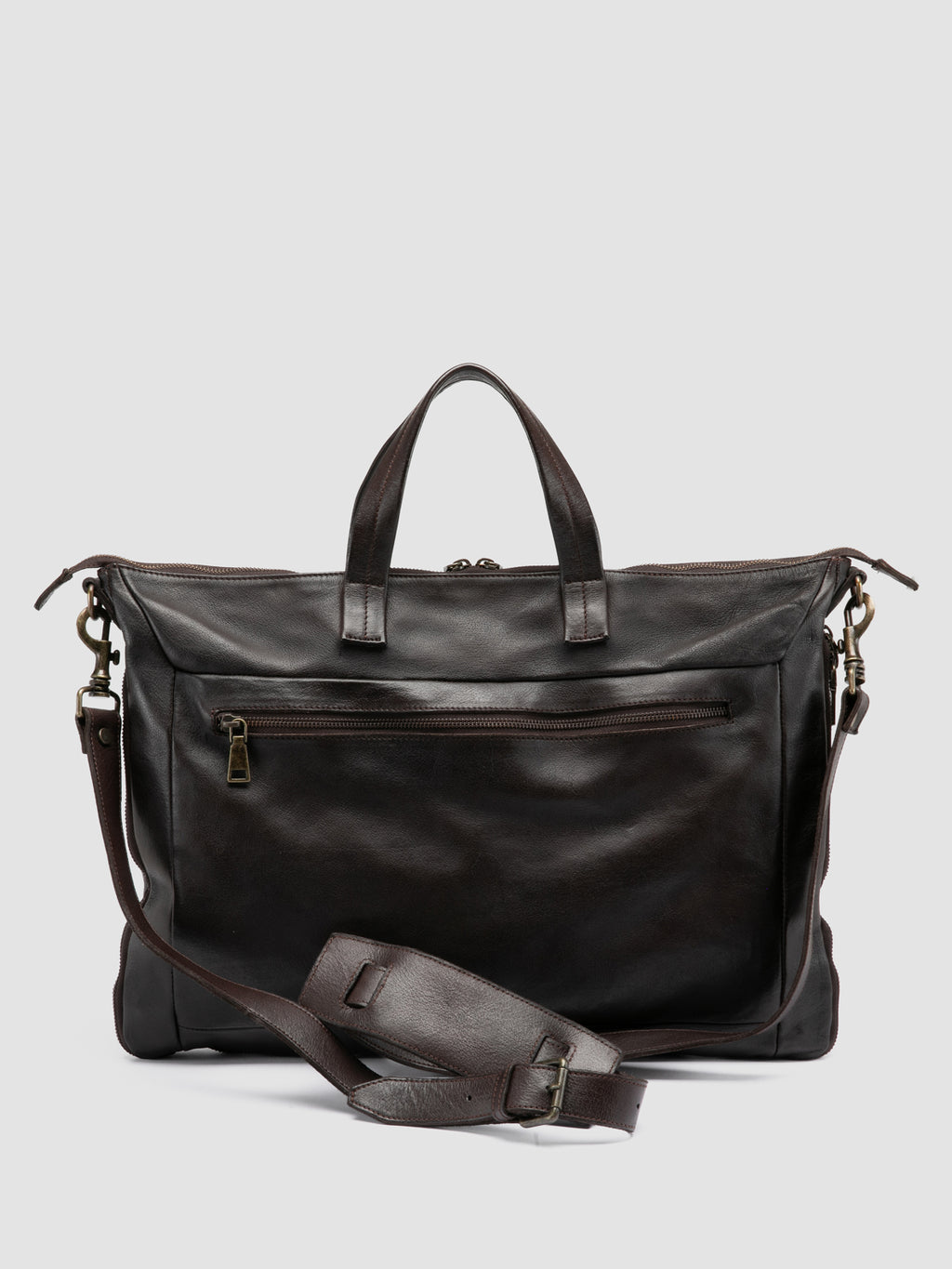 HELMET 046 - Brown Leather Briefcase Officine Creative - 4
