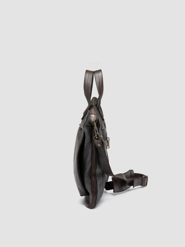 HELMET 046 - Brown Leather Briefcase Officine Creative - 5